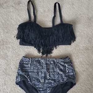 Torrid Fringe Bandeau Bikini Top - Size 2